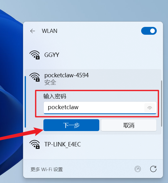 输入密码